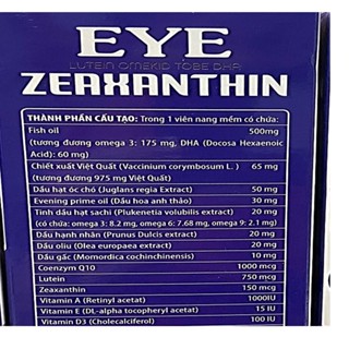 Viên Bổ Mắt Eye Lutein Zeaxanthin Chiết Xuất Việt Quất, Dầu Hạt Óc Chó