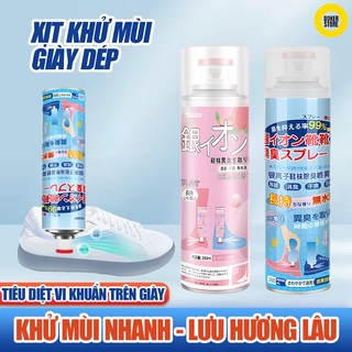 Chai xịt khử mùi giày nano bạc đa năng JIXUAN khử mùi hôi giày, hôi chân, mùi tất, tủ giày lâu năm