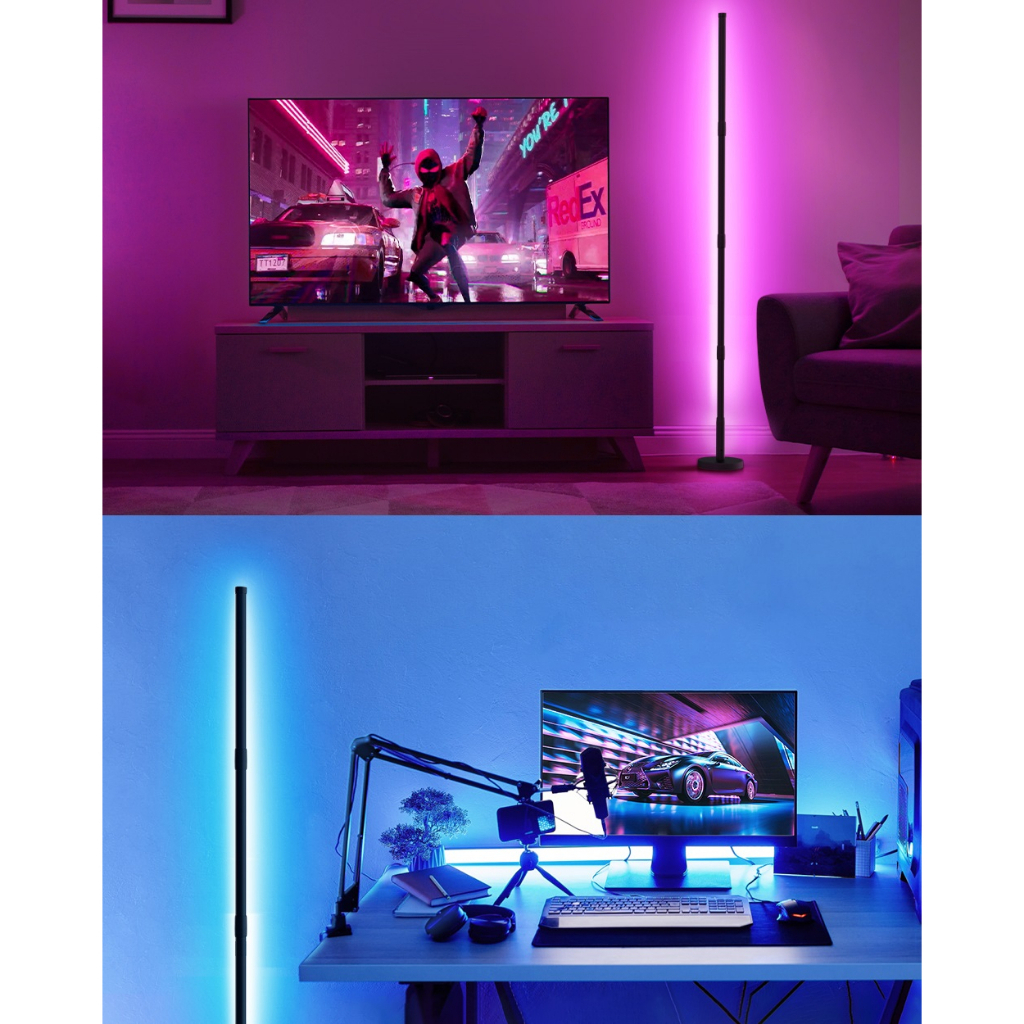 Đèn sàn LED RGB siêu sáng BlitzWolf® BW-FL1 16 triệu màu điều khiển không dây đồng bộ nhạc