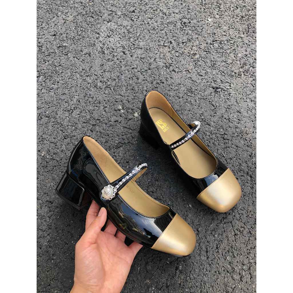 Giày Búp Bê Đế Vuông 4 Phân Phối Quai Thời Trang DESI 2365-2