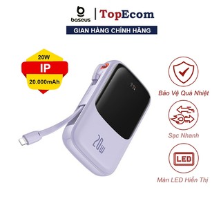 Pin Sạc Dự Phòng Baseus Qpow Pro 10000mah 20000mah PD Sạc Nhanh IP Tích Hợp Dây Sạc Màn Hình LED Tiện Mang Theo