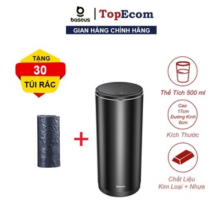 Thùng Rác Mini Ô Tô, Thùng Rác Xe Hơi Bàn Làm Việc Baseus Gentleman Style Siêu Tiện Dụng Và 30 Túi Đựng( Bán Lẻ Túi)
