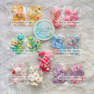 TỔNG HỢP CÁC CHARM NHỰA: gấu, bướm, hoa,... ngẫu nhiên, trang trí toploader, ốp điện thoại, đồ handmade, thủ công, diy