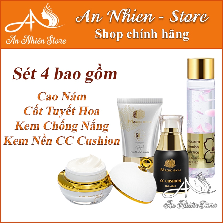 BỘ 4 SẢN PHẨM XỬ LÝ NÁM TÀN NHANG HIỆU QUẢ Magic skin