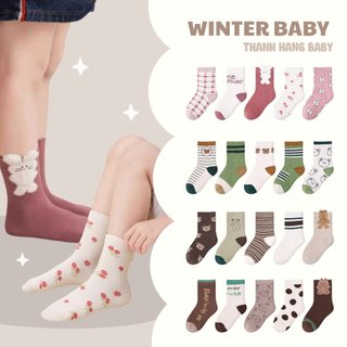 Set tất cho bé , set 5 đôi tất cho bé trai bé gái Thanh Hằng Baby 2-5 tuổi