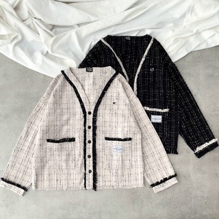 Áo khoác cardigan yellow flicker bst " tweed love " unisex