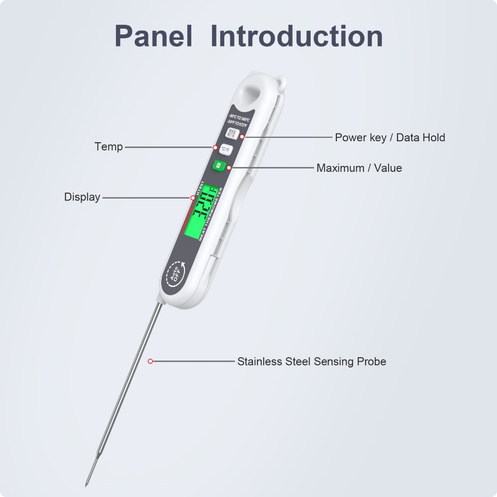 HABOTEST HT690/HT691 Thực phẩm nấu ăn kỹ thuật số Tiêm Nhiệt kế Nhiệt kế Thịt Nhà bếp