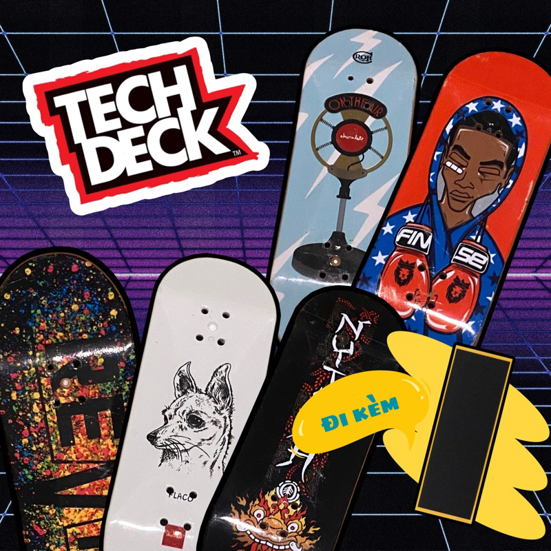 32mm Ván trượt ngón tay fingerboard, chính hãng Techdeck