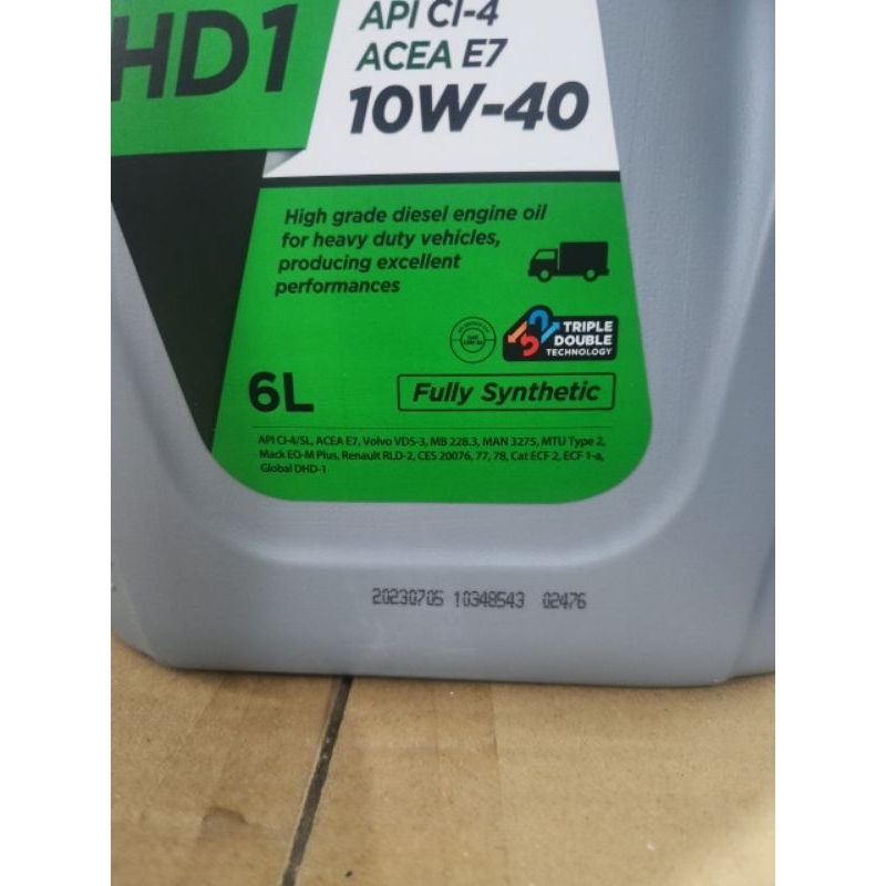 Dầu động cơ Máy Dầu Kixx HD1 10W40 Thùng nhựa 6 lít