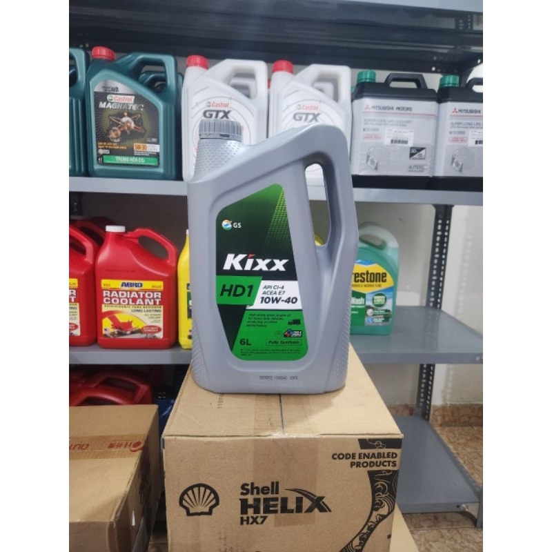 Dầu động cơ Máy Dầu Kixx HD1 10W40 Thùng nhựa 6 lít
