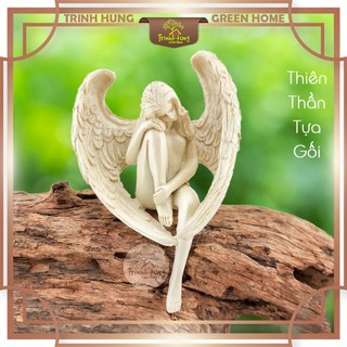 Tượng thiên thần tựa gối - trang trí tiểu cảnh, bán cạn, terrarium