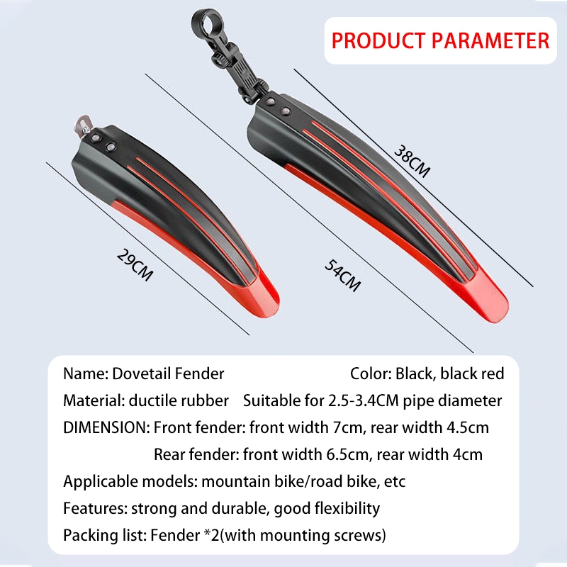 Bộ Dè Chắn Bụn Xe Đạp, Bộ Dè Chắn Bùn Cho Cả Bánh Trước Và Bánh Sau Xe Đạp Leo Núi Siêu Chất Lượng.
