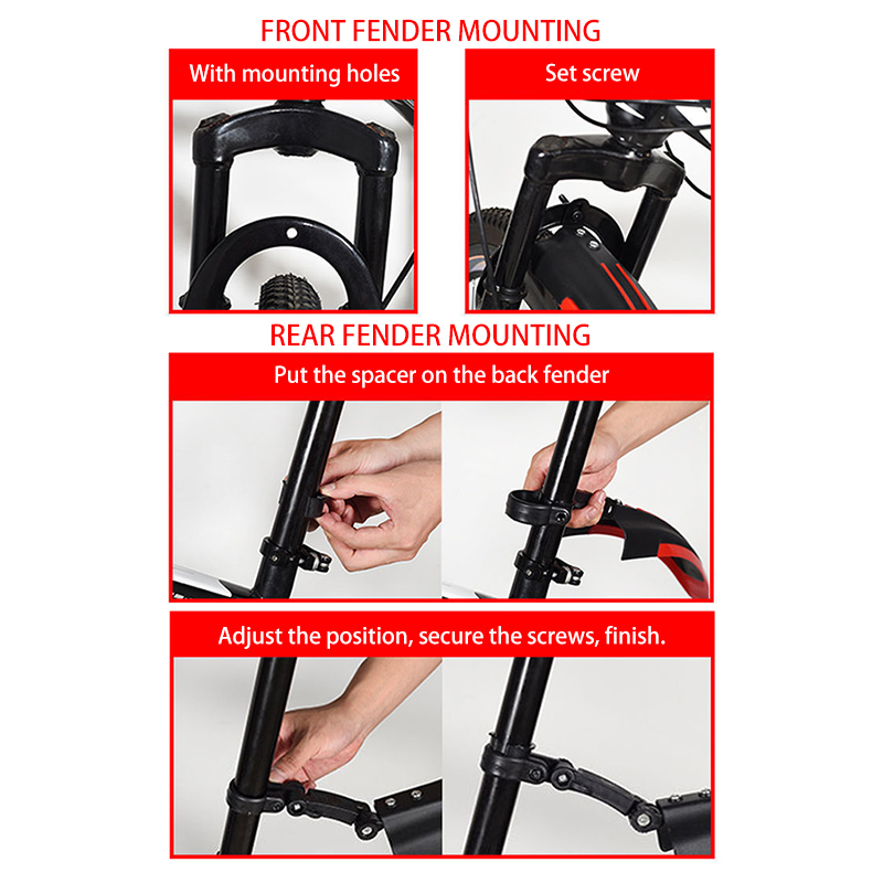 Bộ Dè Chắn Bụn Xe Đạp, Bộ Dè Chắn Bùn Cho Cả Bánh Trước Và Bánh Sau Xe Đạp Leo Núi Siêu Chất Lượng.