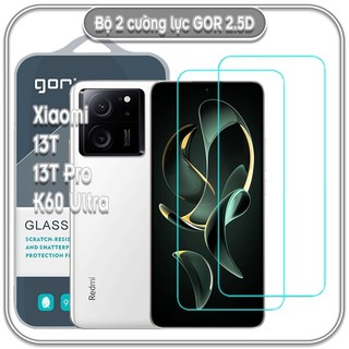 Bộ 2 cường lực gor trong 2.5d cho xiaomi 13t - 13t pro - redmi k60 ultra - hàng nhập khẩu