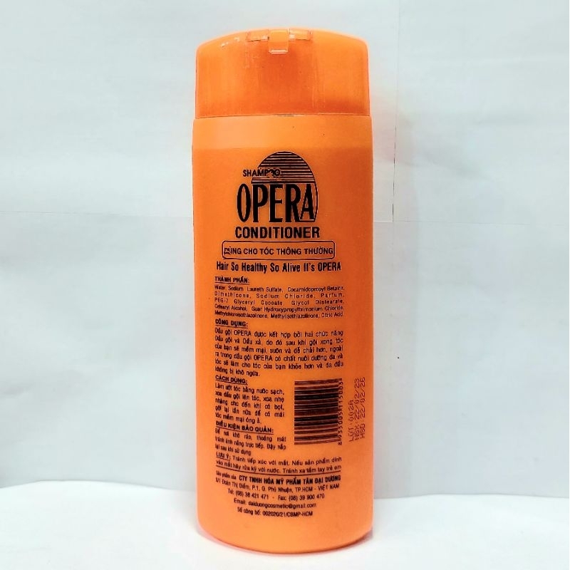 Dầu gội - xả 2in1 Opera màu cam hương hoa 500ml