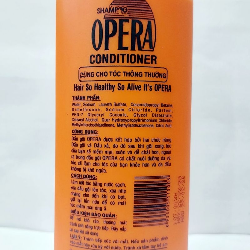 Dầu gội - xả 2in1 Opera màu cam hương hoa 500ml