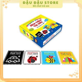 Trọn bộ Flash Card thẻ kích thích thị giác cho trẻ sơ sinh 0-1 tuổi, thẻ thị giác đen trắng, Flashcard Glenn Doman
