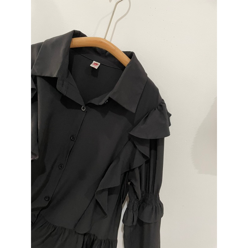 Đầm ngắn babydoll tay bèo điệu siêu cưng
