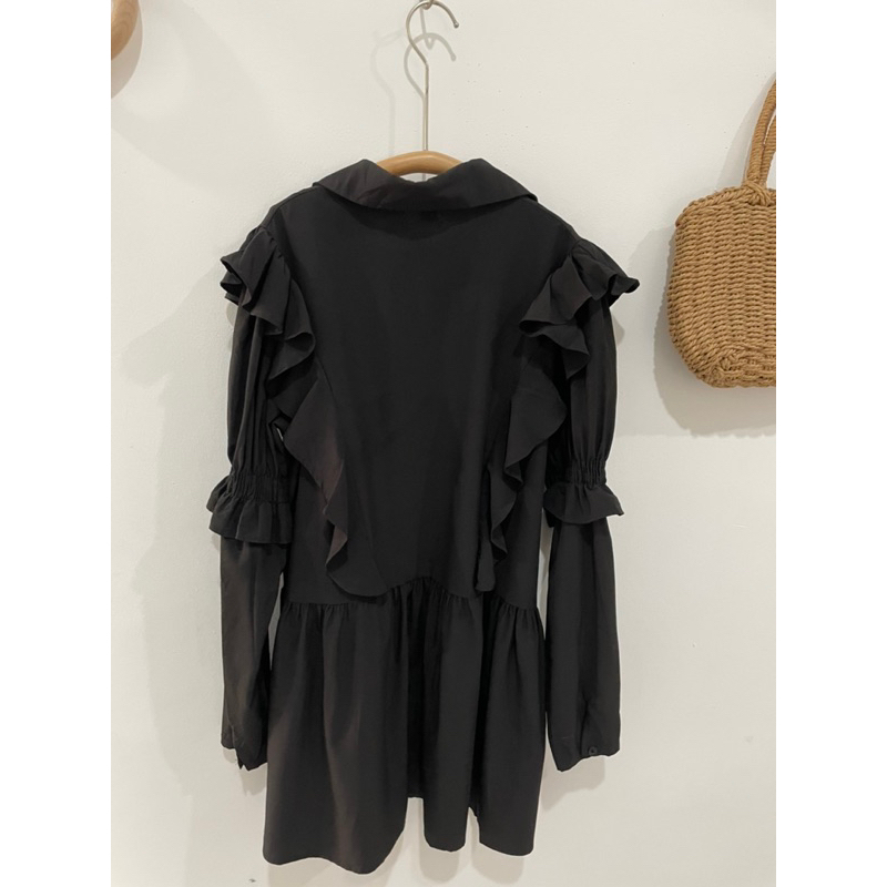 Đầm ngắn babydoll tay bèo điệu siêu cưng