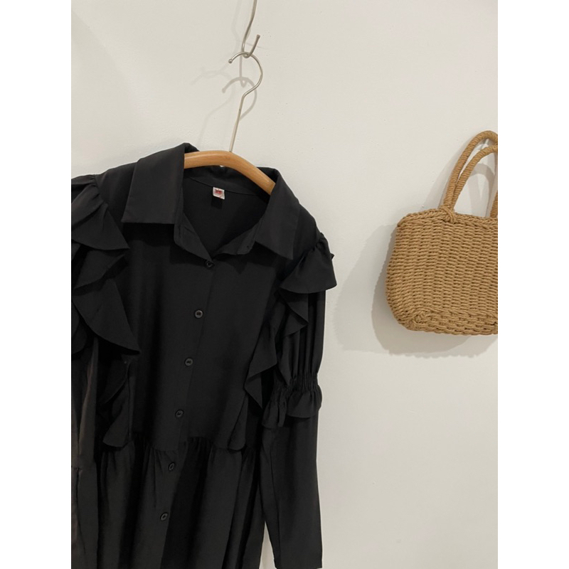 Đầm ngắn babydoll tay bèo điệu siêu cưng