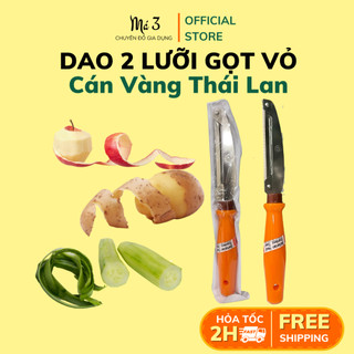 Dao bào, dao gọt 2 lưỡi cán vàng Thái Lan chính hãng Barbarian