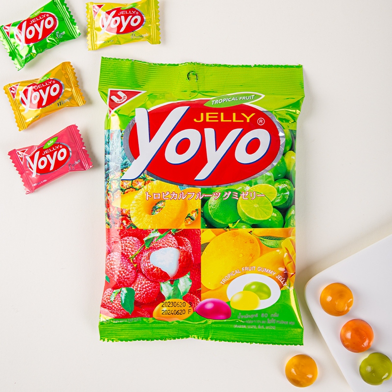 Kẹo dẻo trái cây Yoyo 80g, kẹo dẻo ăn vặt tuổi thơ Thái Lan An Gia Sweets Snacks