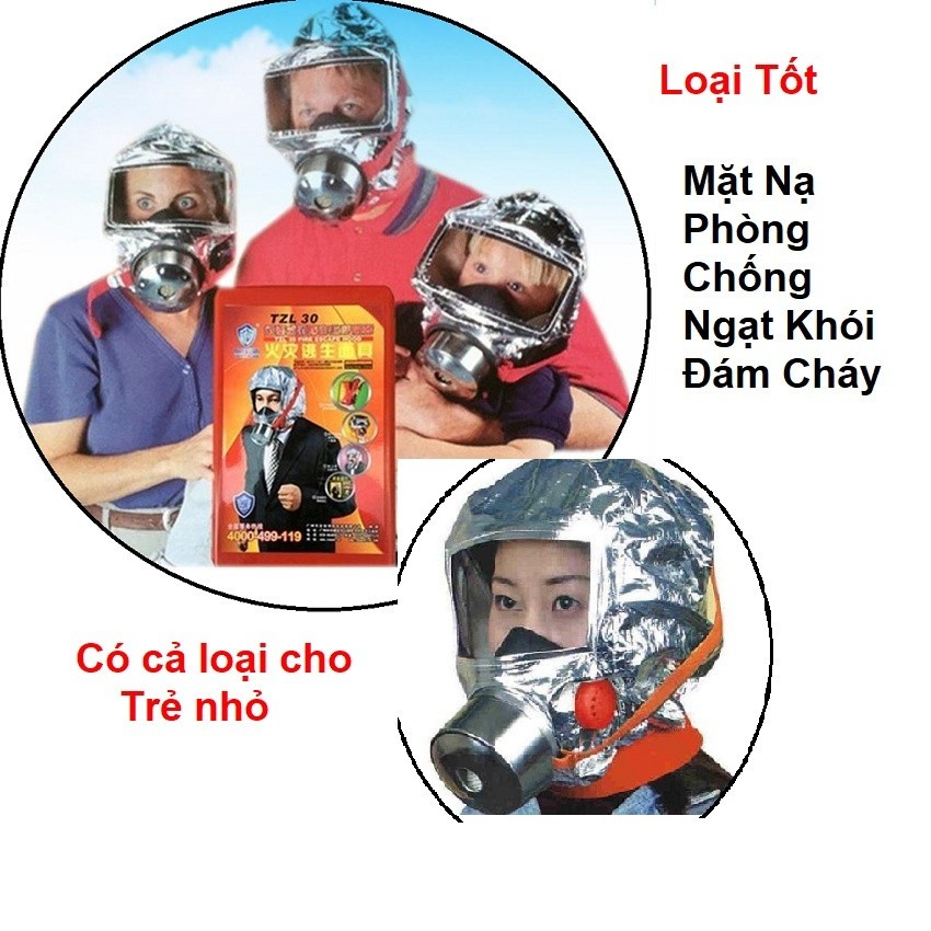 Mặt Nạ Phòng Độc Chống Khói- Mặt Nạ Thoát Hiểm Phòng Ngạt Khói