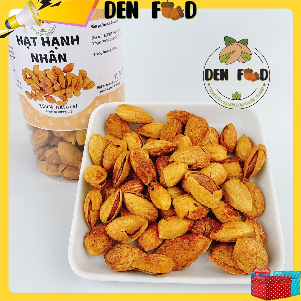 Hạt hạnh nhân rang bơ hàng Mỹ loại đặc biệt, võ mỏng - Hộp 450g