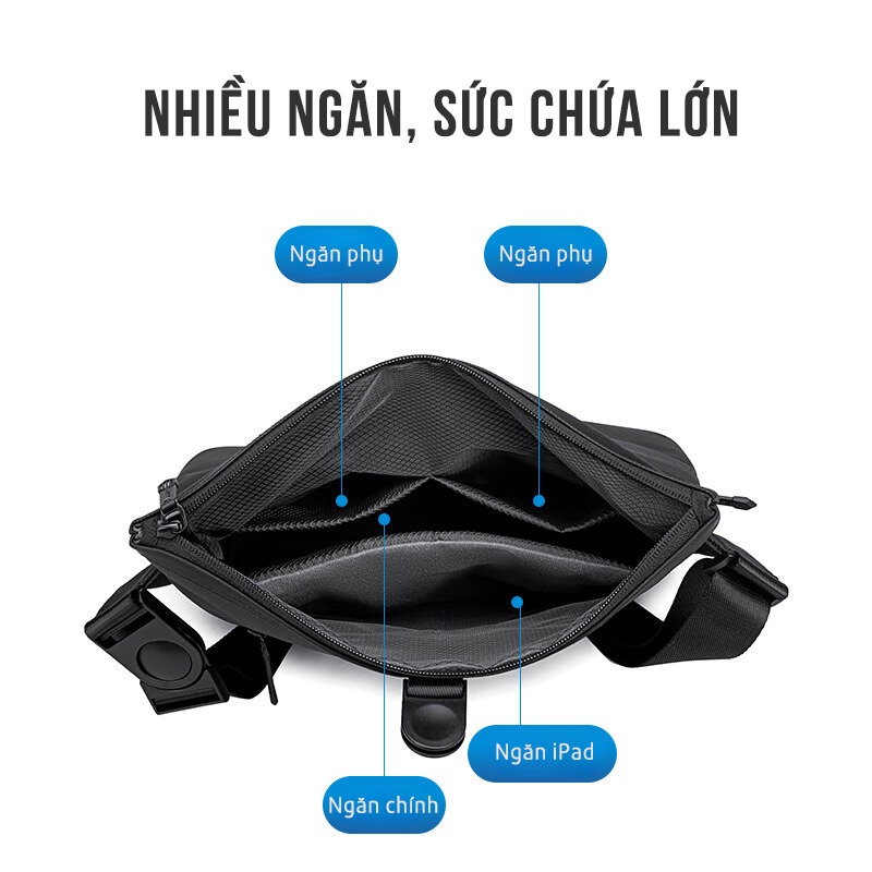 Túi đeo chéo du lịch, túi messenger đựng iPad - ARCTIC HUNTER - K00567
