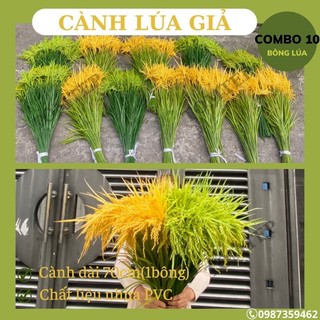 { Giá xưởng } cây lúa giả 2 màu xanh và vàng ( cao 70cm)