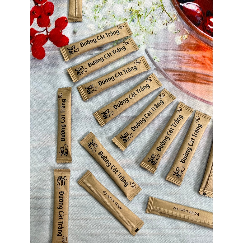 400 Gói Đường Que Cafe In Sẵn 6g/Gói