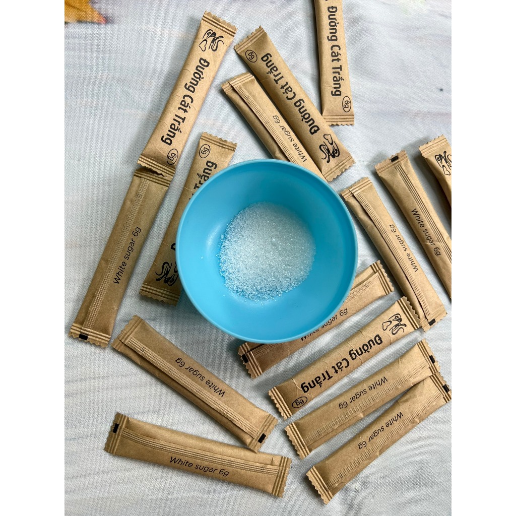 400 Gói Đường Que Cafe In Sẵn 6g/Gói