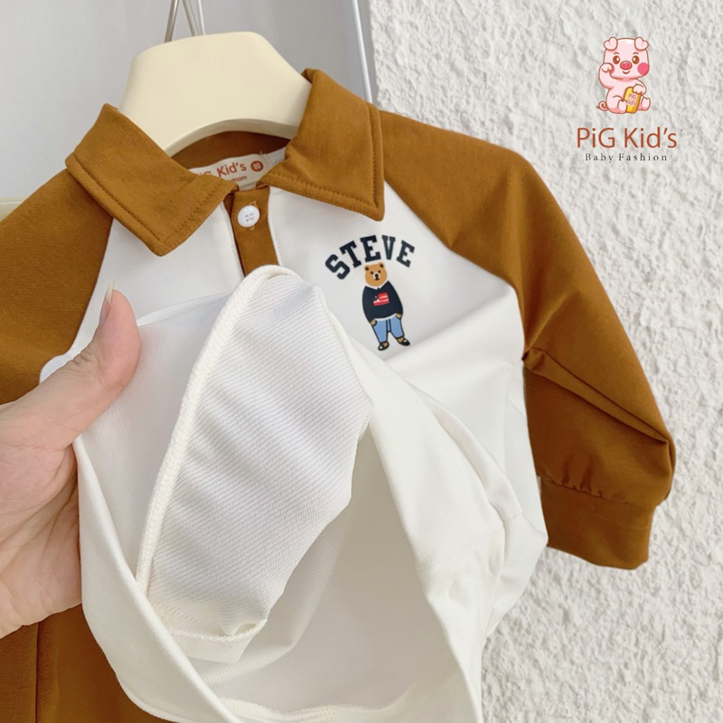 Bộ thu đông da cá in gấu Steve MS002.1010