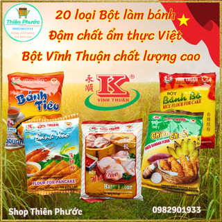 Bột làm bánh xèo, bánh bò, bánh tiêu, bánh lọt, bánh da lợn, bánh quẩy.... 20 loại bột tự chọn