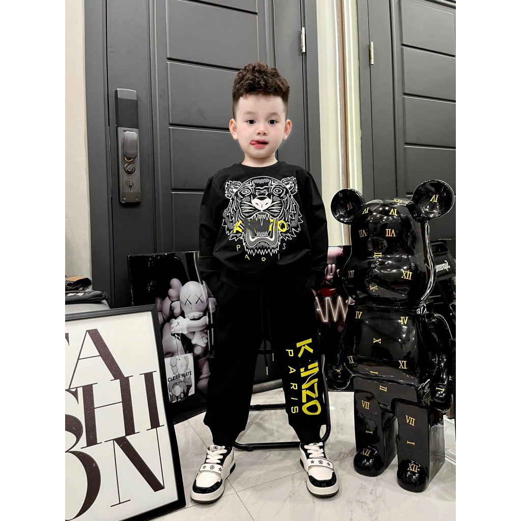 Set bộ Nỉ KZ Báo - Đen