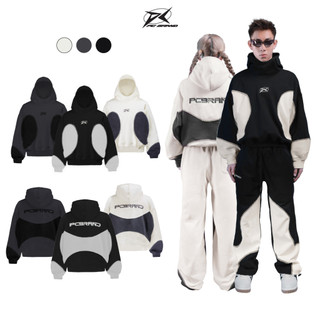 Áo Hoodie Nam Nữ PC BRAND - Planet Crack - Iconic Hoodie Form Boxy Xám/Kem/Đen Chân Cua 440gsm