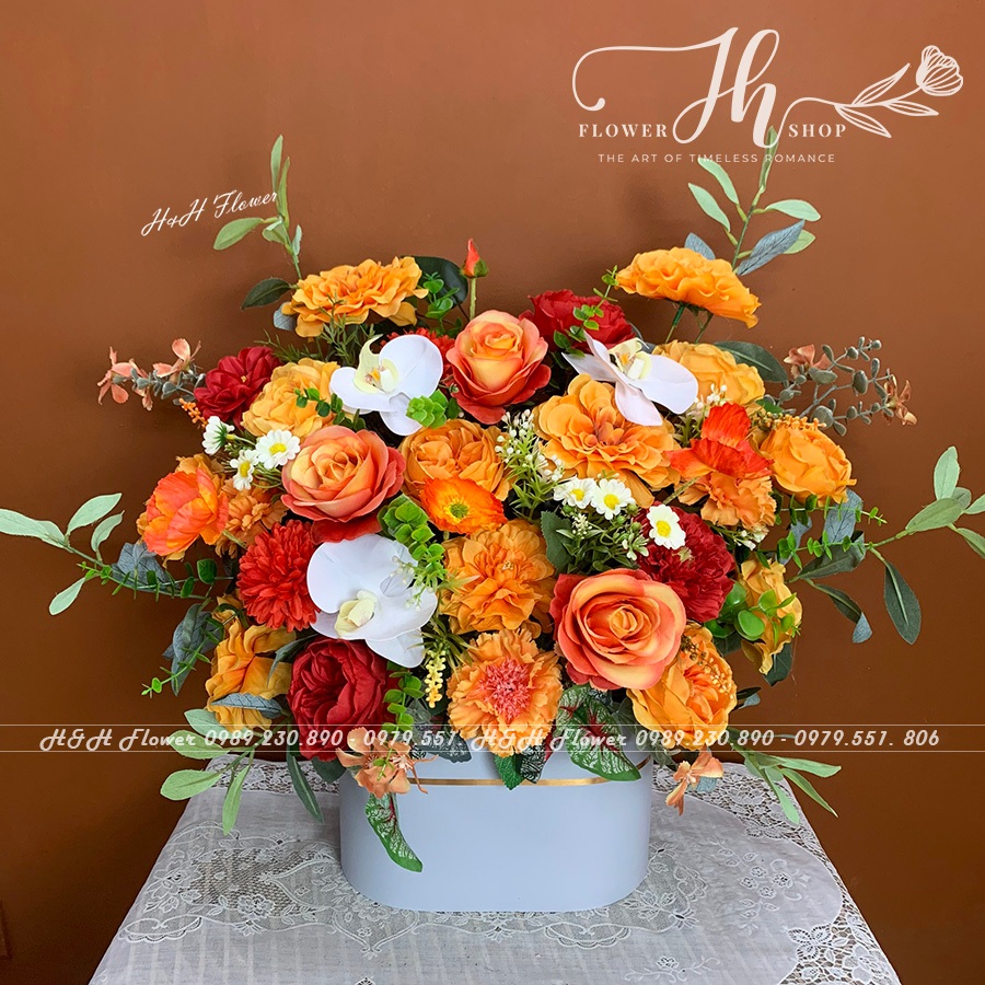 Giỏ Hoa Lụa Quà Tặng Sinh Nhật, Mừng Khai Trương - H&H Flower