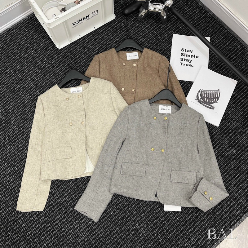 Áo khoác dạ QC 3 màu hàng L1