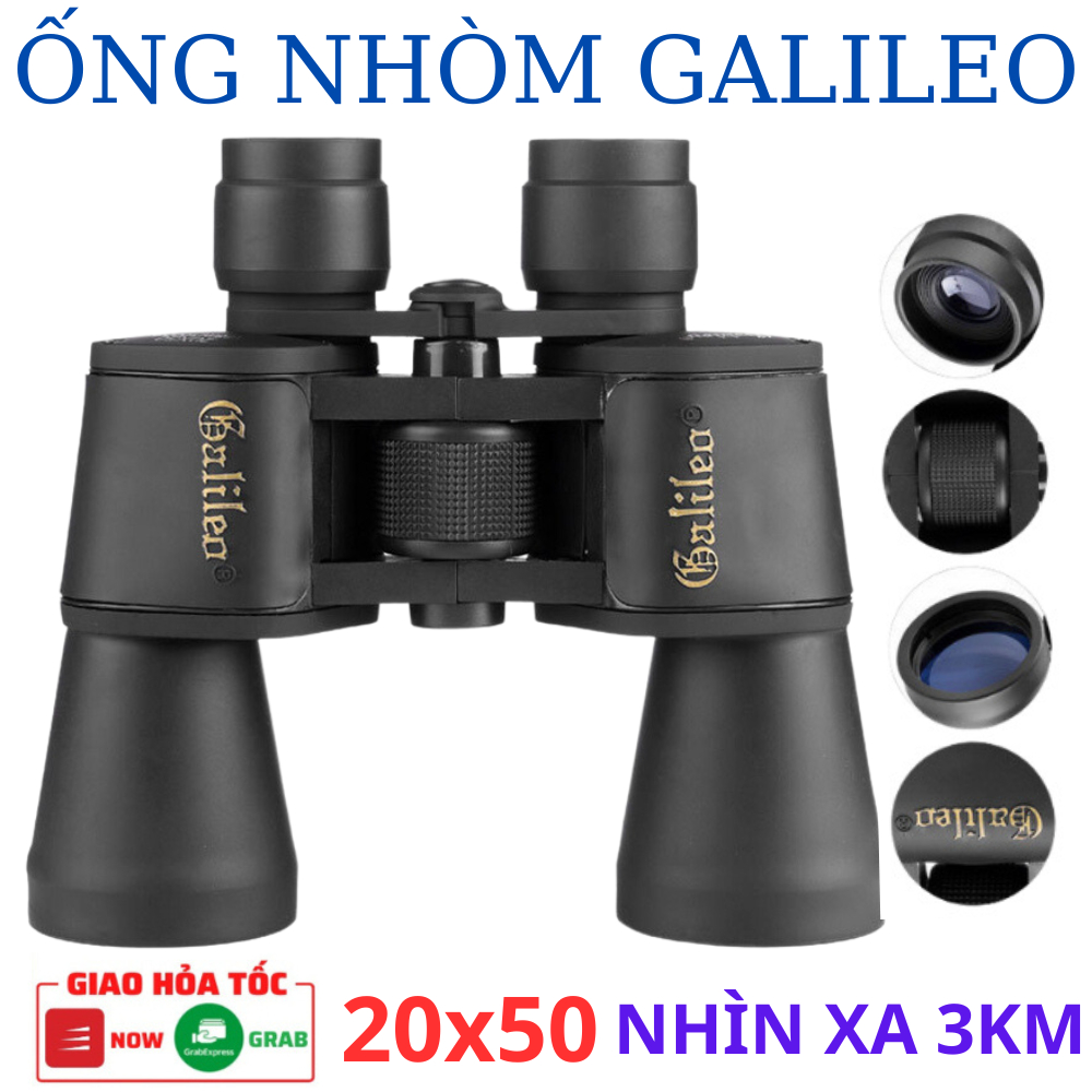 Ống Nhòm Galileo 2 Mắt 20x50, Độ Phóng Đại Gấp 20 Lần, Tầm Nhìn Xa Nên Đến 3KM, Chống Chói, Du Lịch, Dã Ngoại, Đi Săn | BigBuy360 - bigbuy360.vn