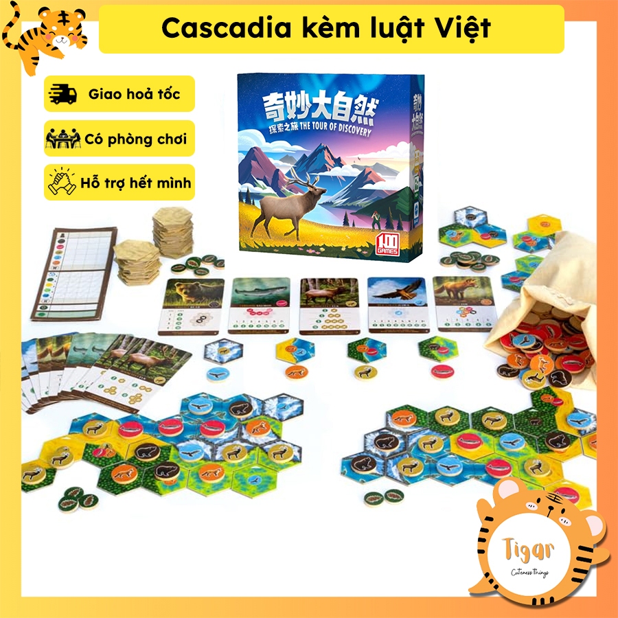Cascadia - Trò chơi boardgame xếp hình thế giới động vật