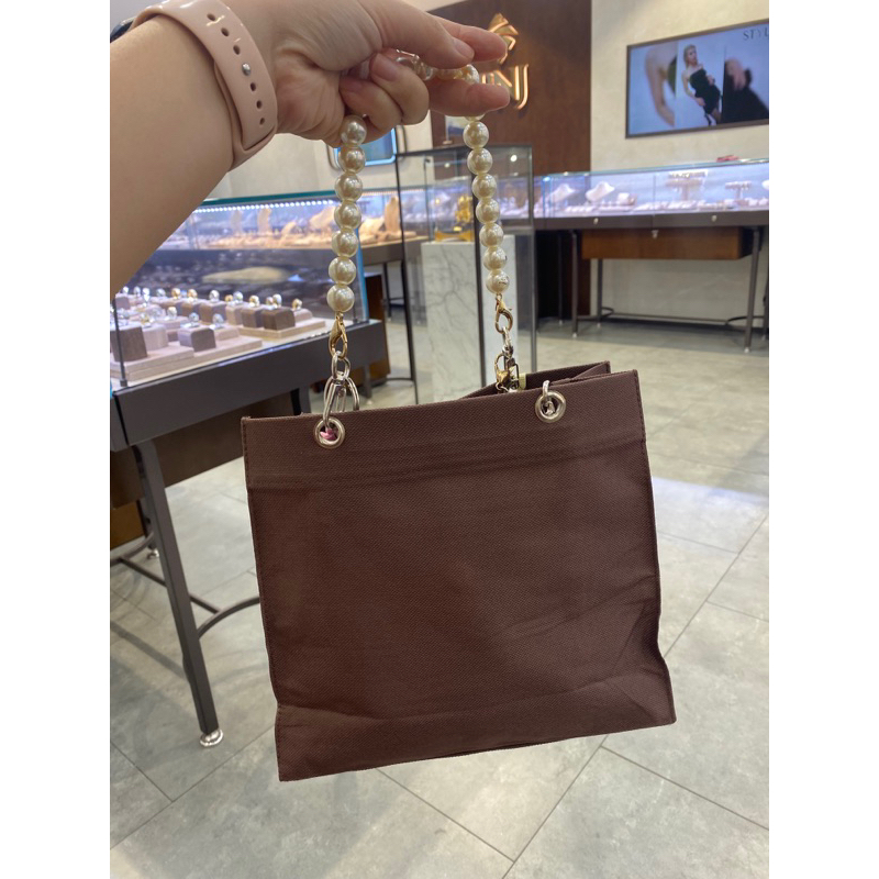 Túi vải dù nâu tây