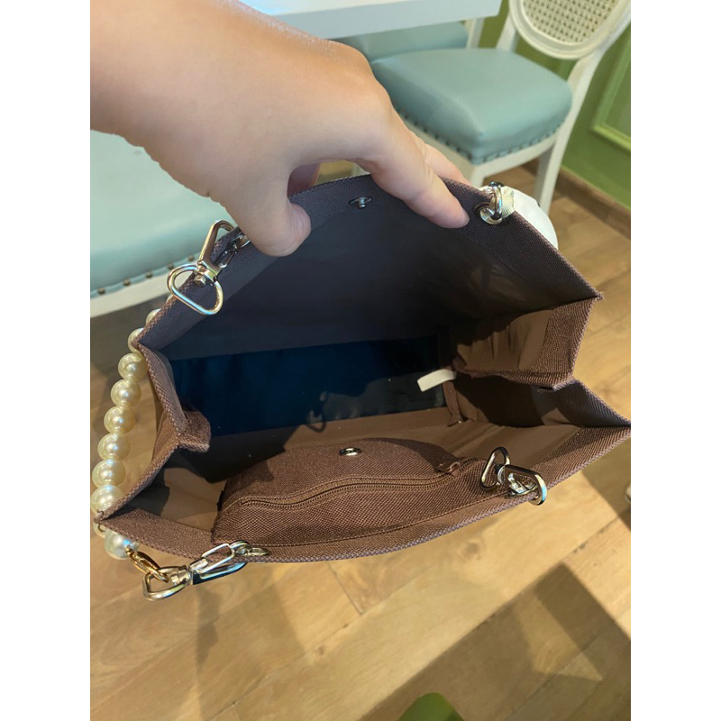 Túi vải dù nâu tây