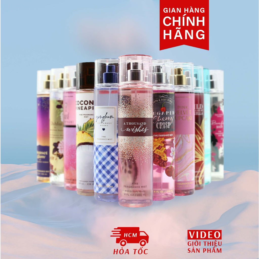 Body mist Xịt thơm toàn thân Bath & Bodyworks | lale perfume
