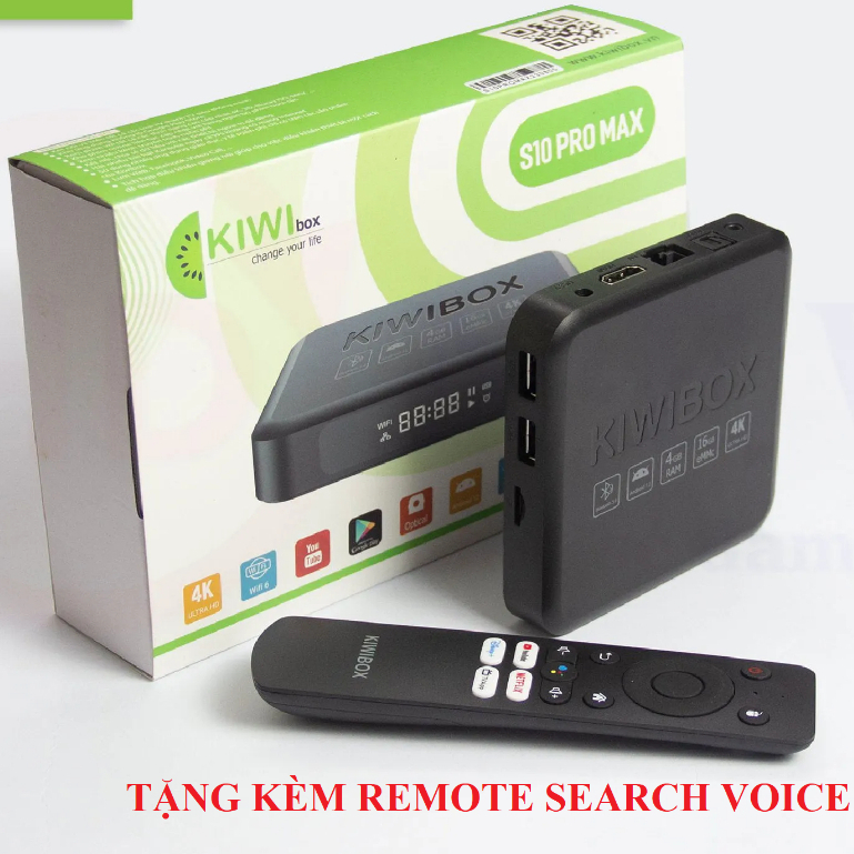 Anroibox tivi RAM 4GB, Bluetooth 5.0, android 12