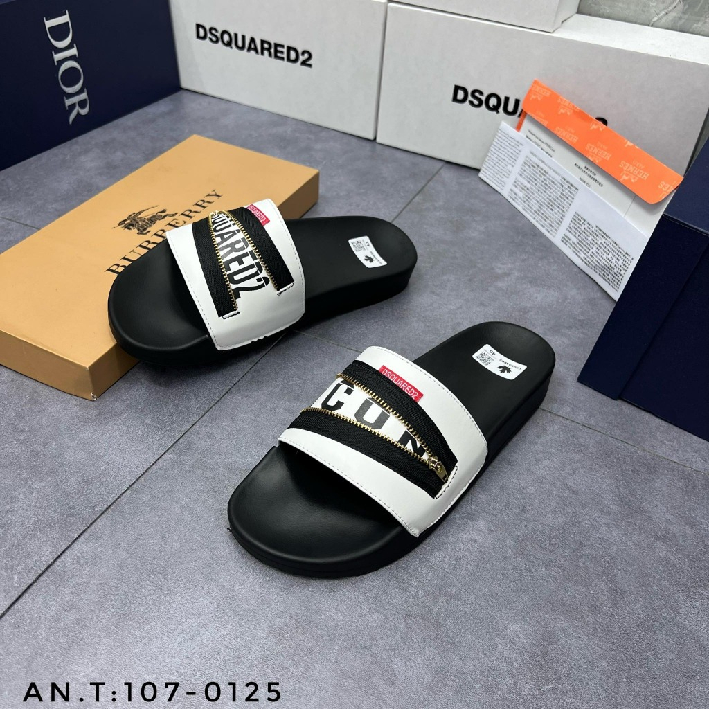 Dép Lê DSQ ICON Khóa Ngang ,Dép quai ngang DSQ2 khóa Zip ICON hàng nét chuẩn Hottrend 2023