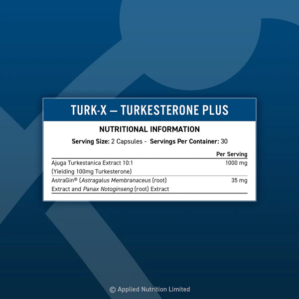 Viên uống Applied Nutrition Turk-X 60 Viên  - Turkesterone 1000mg