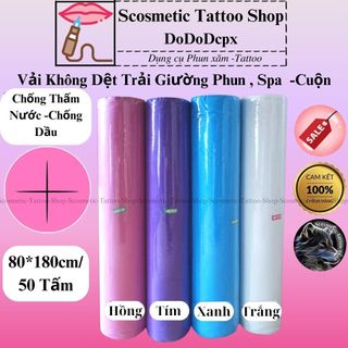 Cuộn vải không dệt trải giường phun xăm, Spa ,tấm lót trải giường dạng CUỘN