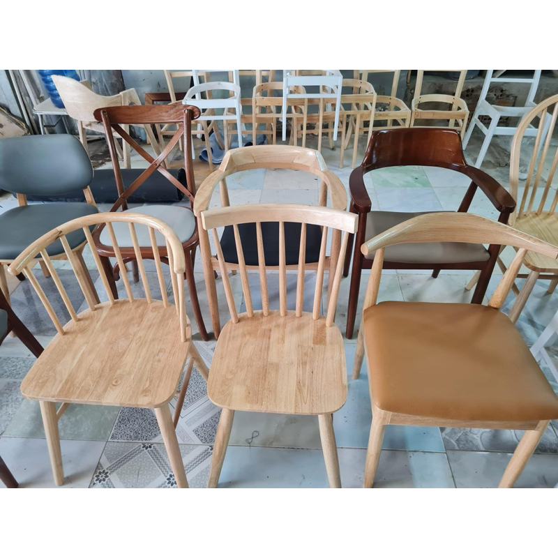 ghế gỗ,ghế cafe,ghế kiểu ngồi làm nail,ghế gỗ cao su,ghế 7,9,10,12 nan gỗ, ghế tựa lưng cao su,ghế genny