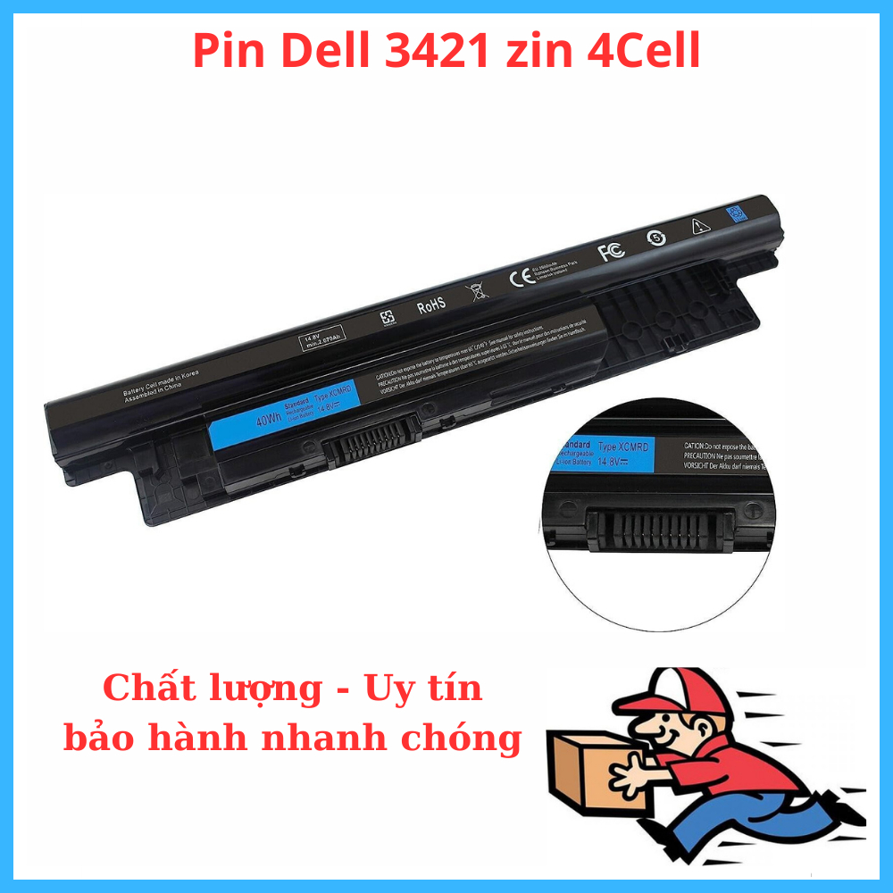 Pin Laptop Dell Inspiron 3421 ZIN 4 CELL- 3521 3878 15 3000 3542 3442 3437 3543 3537 N3437 N3537 Hàng New Zin