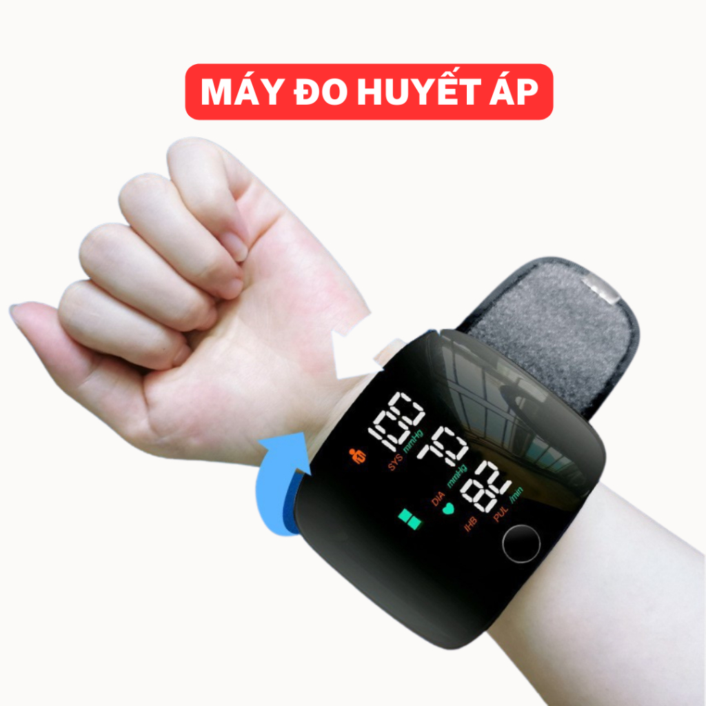 Máy đo huyết áp tự động WEB306, máy đo huyết áp cổ tay cảnh báo bất thường huyết áp, tự đo chính xác kết quả nhanh chóng